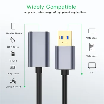 0,5 m 1m 1,5 m, USB Podaljšek Super Hitrost USB 3.0 Kabel Moški-Ženska Prenos Podatkov Sinhronizacija Kabli Kodo Za PC Camera Mouse 2