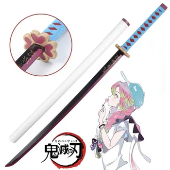 1:1 Cosplay Kimetsu ne Yaiba Meč Orožje Demon Slayer Kanroji Mitsuri Meč Anime Ninja Nož PU igrača 104 cm