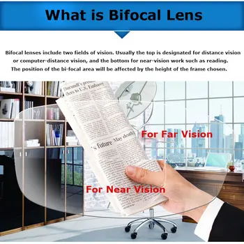 1.499 CR-39 Ravno Top Bifocal Recept Očala Optične Leče, ki Meri Okroglih Vrh Bifocal Optična Očala Leče, 2 Kos 5