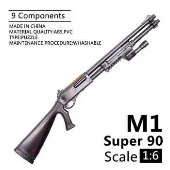 1:6 Lestvici Benelli M1 SUPER 90 Plastično Pištolo Model 4D Ugank za 12