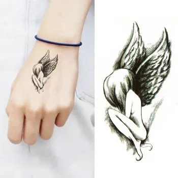 1 kos Angel Tatoo Design Nalepke Nepremočljiva Začasno Diy Roko Body Art tattoo Nalepke nalepke roko tatoo ponaredek tatoo