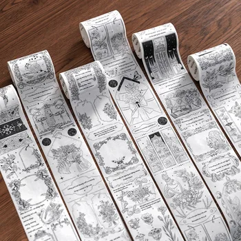 1 Roll Washi Papir, lepilni Trak Pomlad Ognjemet Vrsto Ustvarjalnih Preprost Dnevnik DIY Dekorativni Sprostitev Nalepke 6 Stilov