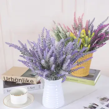 1 Snop Romantično Provence Sivke Poroko Dekorativni Cvet Vazo za Dom Dekor Umetno Cvetje Zrn Dekorativni Ponaredek Rastlin