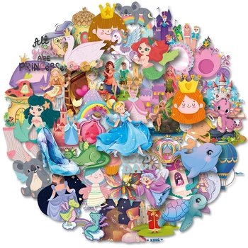 10/30/50pcs Mix Disney Srčkan Princesa Risanka Nalepke Estetske Nalepke, Laptop, Telefon Prtljage Album Nepremočljiva Nalepka Otrok Igrača