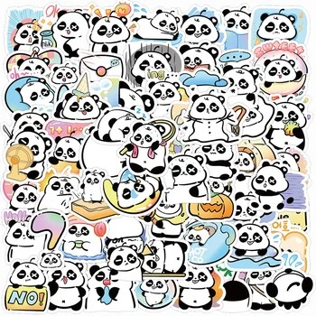 10/30/60PCS Srčkan Panda Cartoon Živali Nalepke Kawaii Nalepke za Dekoracijo Telefon, Prenosni računalnik, Album Dnevnik Tiskovine Nalepka Otrok Igrača