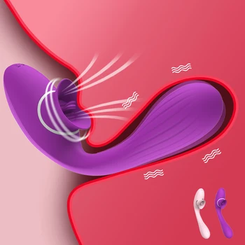 10-frekvenca Jezika, Lizanje in opozarjanje z vibriranjem Sesanju Vibratorji Ženski Upogibanje Klitoris Bedak Nastavek Vibrator Sex Igrače za Ženske