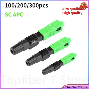 100/200/300/400pcs SC APC svjetlovodni Hitro Priključkov FTTH Single-Mode Fiber Optic SC Hitro Priključkov FTTH SC UPC Conector 1
