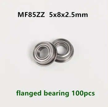 100 kozarcev MF85ZZ prirobnico nosijo MF85 F675ZZ LF850ZZ 5x8x2.5 mm oklopljen miniaturni prirobnica groove kroglični ležaji 5*8*2.5
