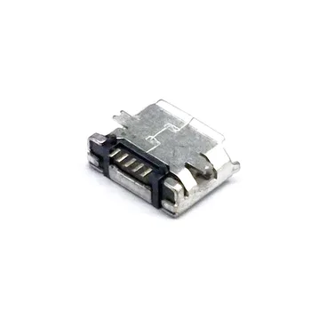 100 kozarcev micro USB Ženski 5pin DIP Tip B SMT Micro USB Priključki Ravno Vrata Jack Rep Sockect Plug Terminali Za Samsung Huawei 3