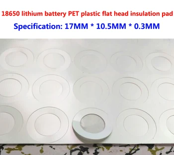 100 kozarcev/veliko 18650 baterija litij-PET plastike pozitivna elektroda votlo glavo izolacija pad original tesnilo