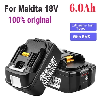 100% Prvotne Makita 18V 6000mAh Polnilna ročna Orodja Baterije z LED Li-ion Zamenjava LXT BL1860B BL1860 BL1850 BL 1830