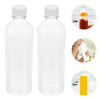 10pcs 500 ML Prozorno Plastično Steklenico Vode Izpraznite Pijače Stekleničke za Večkratno uporabo Pijač Soka Steklenice Z Zamaški