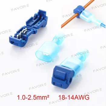 10PCS(5sets) Modra Žice Kabel Konektorji Priključkov Crimp Scotch Zaklepanje Hitro Splice 18-14AWG 1.0-2.5mm2