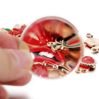 10pcs Sadje Rose Obeski Rdeče Zlitine Uhan Obesek čarobne gumbe za Ogrlico Keychain DIY Nakit Zapestnica, zaradi Česar Ugotovitev Oblikovalec 4