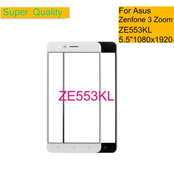 10Pcs/Veliko Za Asus ZenFone 3 Zoom ZE553KL Z01HD Z01HDA, Zaslon na Dotik, Sprednji Plošči Zunanji LCD Steklo Zamenjava