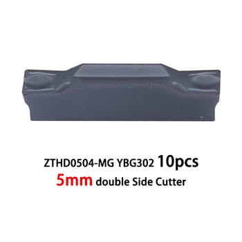 10pcs ZTHD0504-MG YBG302 PVD Prevlečeni rezalno ploščo utrjen CNC valjanje cevnih utorov obračanja vložki