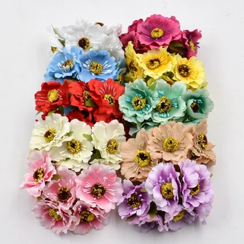 12pcs Umetne Rože visoko kakovostne Svile Češnja Šopek Za Poročno Dekoracijo Doma DIY Scrapbooking Venec Obrti Cvetje