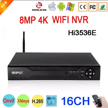 12V 3A Hi3536E XMeye Avdio H. 265+ 8MP 16CH 16 Kanal 10CH Zaznavanje Obraza Onvif IP CCTV WIFI DVR Video NVR Snemalnik Sistem