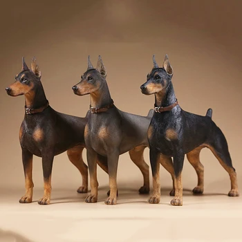 18 cm 1/6 Obsega Simulacije Živali policijski pes Doberman Ljubljenčka psa Model Otroci Igrače Darilo Model Za 12
