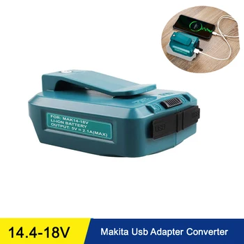 18V Lučka Led Makita Usb Adapter Pretvornik Za polnjenje Li-ionska Baterija z Dvojno Polnilnik USB Zunanja Svetilka za ADP05 BL1815 BL1830