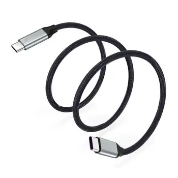 1m Tip-C Kabel za Polnjenje 5A 60-VATNE Hitro Polnjenje Pleteni Tkanine USB-c na USB-c Polnilnik, Kabel Pleteni PD Podatkovni Kabel