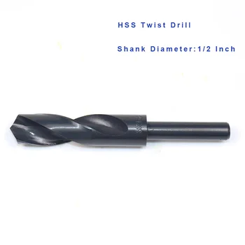 1Pc 23,5 mm 24 mm 24.5 mm 25 mm HSS Zmanjša Naravnost Ročice Twist Drill Bit Kolenom Dia 12,7 mm za Les, Jeklo, Plastika Aluminij Metal