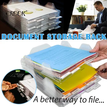 1Pc Datoteke Škatla za Shranjevanje Dokumenta Rack Organizator Pladenj Stackable za Revijo Papir Urad FC