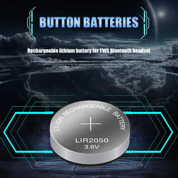 1pcs LIR2050 3,6 V gumbno baterijo v masi ojačana spajkanje noge baterijo za ponovno Polnjenje Zamenjajte CR2050 1