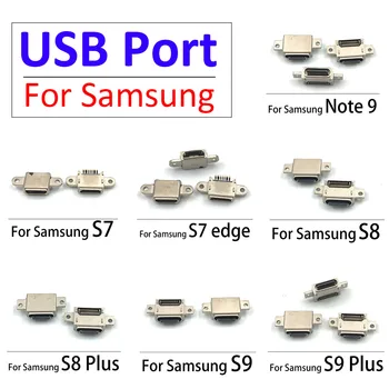 2 Kos Polnilnik USB Polnjenja Priključek Za Samsung Galaxy S10 S10e S7 Rob S8 S9 Plus / Opomba 9 Pametni telefon, Nadomestni Deli