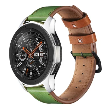 20 22 mm Šport WatchBand Kravje Usnje pasu za Samsung Galaxy Watch 46mm Prestavi S3 Huawei Watch Zamenjava Pasu Amazfit Myl-12k