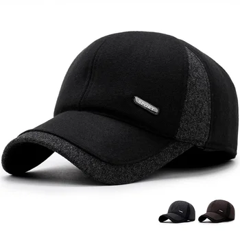 2019 nov modni klobuk pozimi srednjih let toplo baseball kapa s šcitnikom moški priložnostne zimske kape naušniki, športni moški čevlji