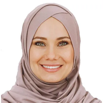 2019 Ženske Elegantne Skromno Muslimanskih Islamske Šal Ramadana Lahek Mehko Jersey instant Hidžab Dolgo Headscarf Enostavno Pripravljena za nošenje