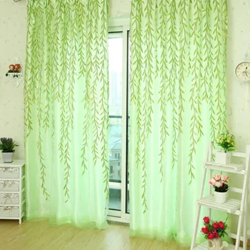 2020 Modni Dom Tekstilne Willow Tree Zavese Žaluzije Voile Til Sobo, Zavese Prosojna Plošča Zaves za spalnico, dnevno sobo