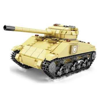 2021 drugi Svetovni Vojni 2 Vojaških Vojske Nemčiji M4 Sherman Srednje Cisterna gradniki WW2 Opeke Številke Igrače Za Otroke Darila