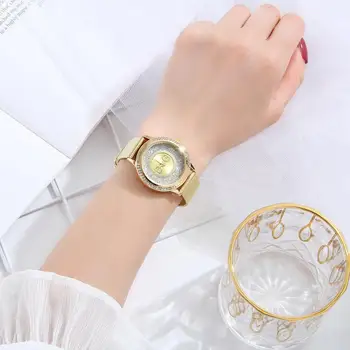 2021 High-end Luksuznih Modnih Očesa Pasu Diamond Dame Watch Preprosto Priložnostne Diamant v Digitalni Ženski Študent Quartz uro