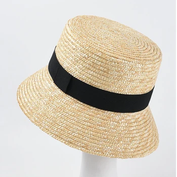 2021 Nov Modni Slame Bucket Pokrivalo Ženske UV Sonce Klobuki Počitnice Plaže Klobuk ravno poletje, sonce klobuk na debelo 1