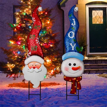 2022 Božič Dvorišče Znaki SnowmanSanta Claus Vrt Dekoracijo Na Prostem Vložek Dekoracijo Dobrodošli Dvorišče Travnik Pot Dovoz