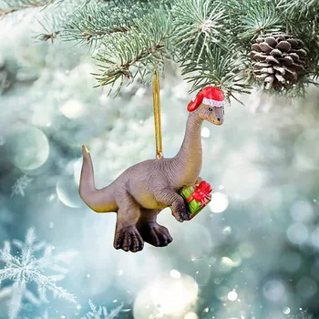 2022 Božični Dinozaver Obesek Cartoon Živali Božični Klobuk Akril Xmas Tree Okraski 2023 Novo Leto Market Božič Kerst Doma Dekor 2