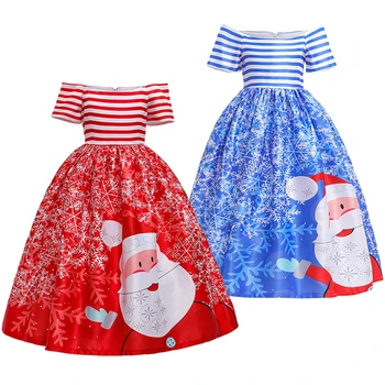 2022 Božično Zabavo Princesa Obleke Za Dekleta Lepe Risanke Santa Claus Snežinka Obleko 4 6 8 10 12 14 Leto Najstniških Otrok Oblačila