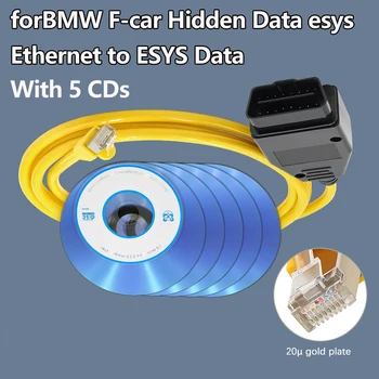 2022 Ethernet za ESYS Kabel Forbmw ENET Ethernet osveži vmesniški Kabel E-SYS ICOM Kodiranje F-Serije forBMW F-avtomobili ENET esys podatkov 5