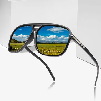 2022 Fashion Men Kul Kvadratnih Slog Gradient Sončna Očala Vožnje Letnik Blagovno Znamko Design Poceni Sončna Očala
