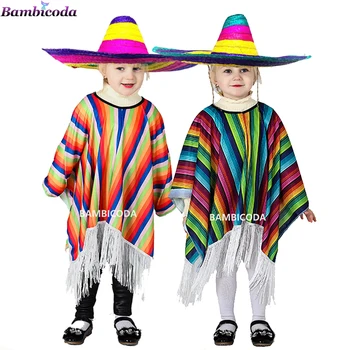 2022 Halloween Kostum Mehiški Kostum Tradicionalnih Senorita Kostum Otroci Mehiški pustna Cosplay Festival in Stranka Oblačila