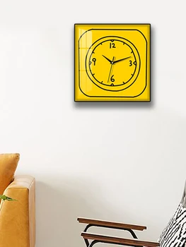 2022 Kvadratnih elektronska ura stenska ura domači dnevni sobi izklop doma preprosta modna punch-brezplačno quartz ura steni visi 3