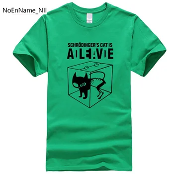 2022 moška T-shirt Vrh Kakovosti bombaž schrödinger ' s Mačka tiskanja kratkimi rokavi moški majica s kratkimi rokavi priložnostne Teorija Velikega Poka mens Tshirt 2