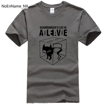 2022 moška T-shirt Vrh Kakovosti bombaž schrödinger ' s Mačka tiskanja kratkimi rokavi moški majica s kratkimi rokavi priložnostne Teorija Velikega Poka mens Tshirt 3