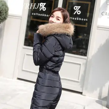 2022 navzdol jakno obleko ženske kos debel plašč zimski modni enodelne obleke pasu slim smučarskih parka ženske 4