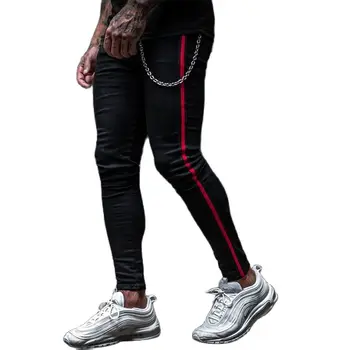 2022 Nove Moške Jeans Poletje Modni Črno Dokolenke Visoke Kakovosti Stretch Bombaž Slim Svinčnik Hlače, Športna Športna moška Oblačila
