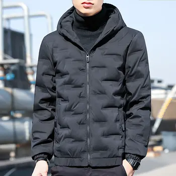 2022 Novih Moških Zimskih Mladinskih Plašč Trend Priložnostne Kratek korejski Lep Hooded Zgosti Bombaž, Oblazinjeni Suknjič Študent Gentleman 5
