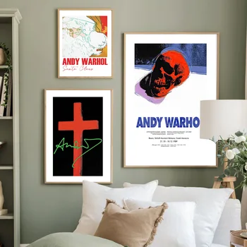 2023 Božič Andy Warhol Santa Claus Steno Pop Art Platno Slikarstvo Nordijska Plakati In Tisk Stenskih Slik, Dnevna Soba Dekor 2