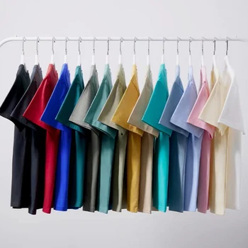 21 Barve Visoke Kakovosti Poletje Bombaža Moške Majice Kratek Rokav Čiste Barve Priložnostne Harajuku Človek Oblačila Vrhovi Tees